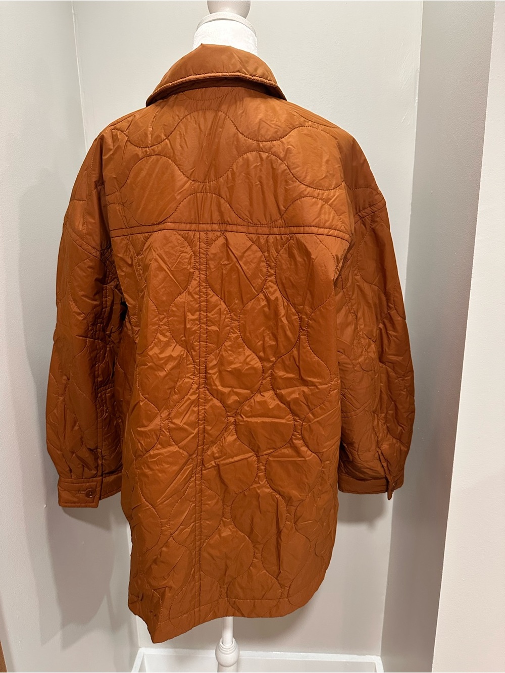 Madewell Quilted Puffer Jacket in Rust. Size XL. - Picture 6 of 14
